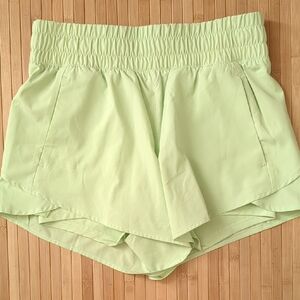 Women's Avita Lime Green Running Shorts, Size XS